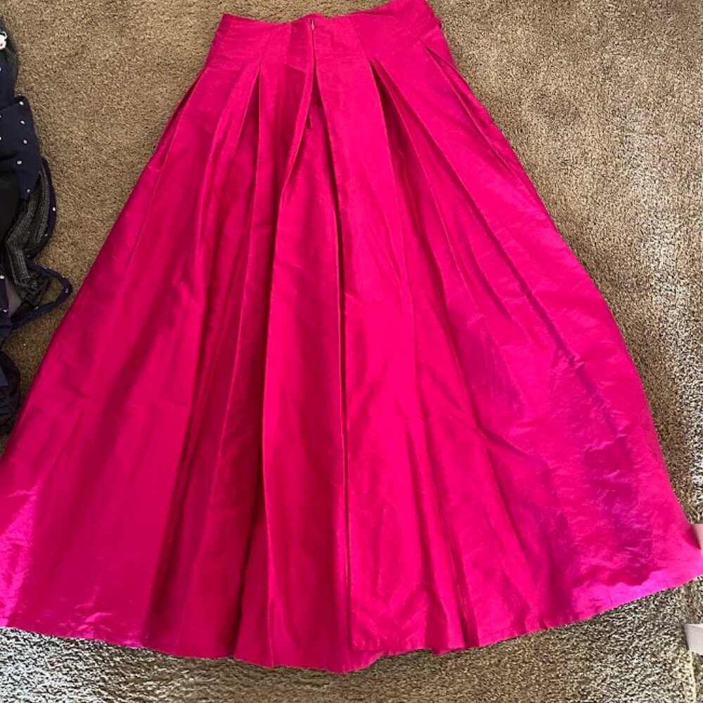 cottonade paris maxi pink pleated skirt